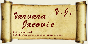 Varvara Jačović vizit kartica